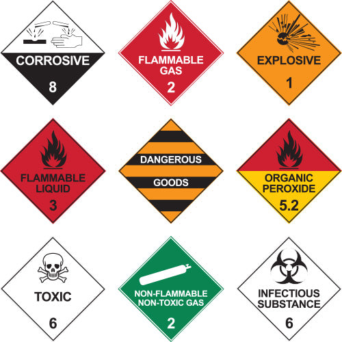 Dangerous goods diamonds