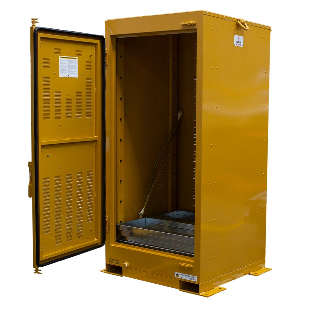 250L Outdoor Flammable Cabinet Open